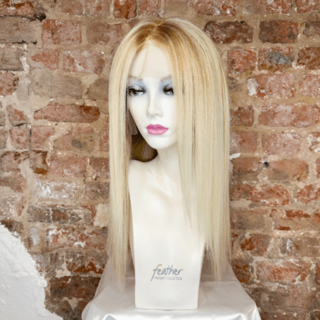 Lydia human hair wig blonde rooted
